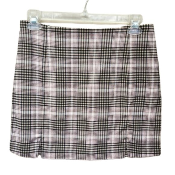 Eyeshadow Mini Plaid Skirt Black Pink Slits Clueless Preppy Schoolgirl - Picture 1 of 11